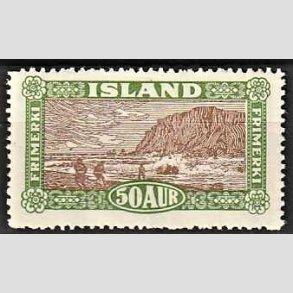 FRIMRKER ISLAND | 1925 - AFA 118 - Landskabsserie - 50 aur grn/brun - Ubrugt 