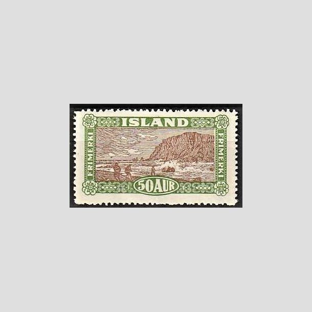 FRIMRKER ISLAND | 1925 - AFA 118 - Landskabsserie - 50 aur grn/brun - Ubrugt 