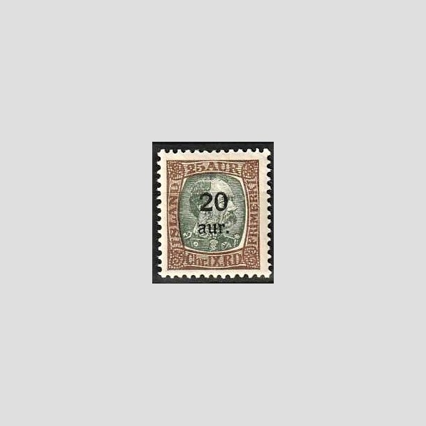 FRIMRKER ISLAND | 1921-22 - AFA 107 - Provisorier - 20/25 aur brun/grn - Ubrugt