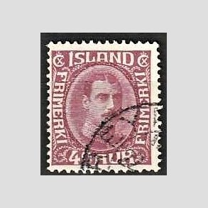 FRIMRKER ISLAND | 1931-33 - AFA 163 - Kong Christian X - 40 re lillard - Stemplet