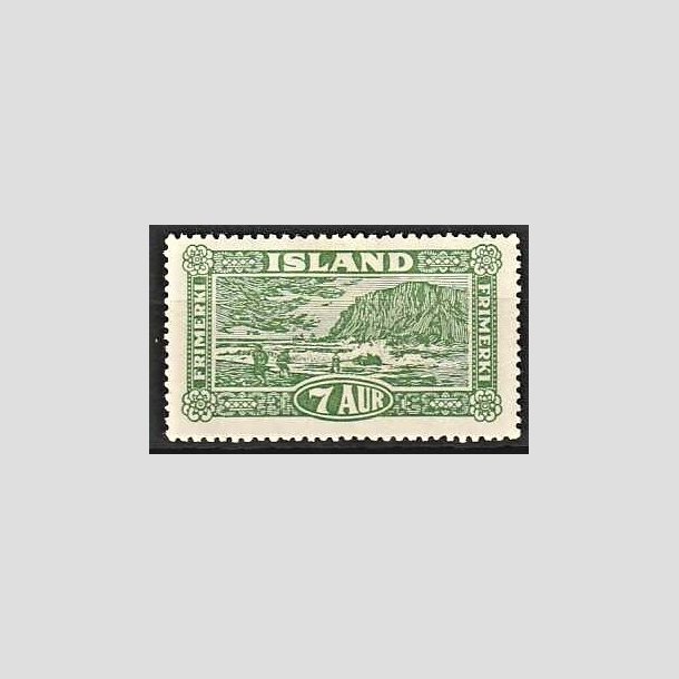 FRIMRKER ISLAND | 1925 - AFA 114 - Landskabsserie - 7 aur grn - Ubrugt 