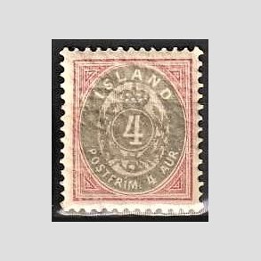 FRIMRKER ISLAND | 1899-1900 - AFA 20 - 4 aur rosa/gr tk. 12 3/4 - Postfrisk