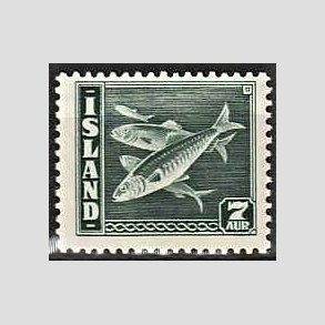 FRIMRKER ISLAND | 1939 - AFA 213 - Fisk- og flagserie - 7 aur grn - Postfrisk
