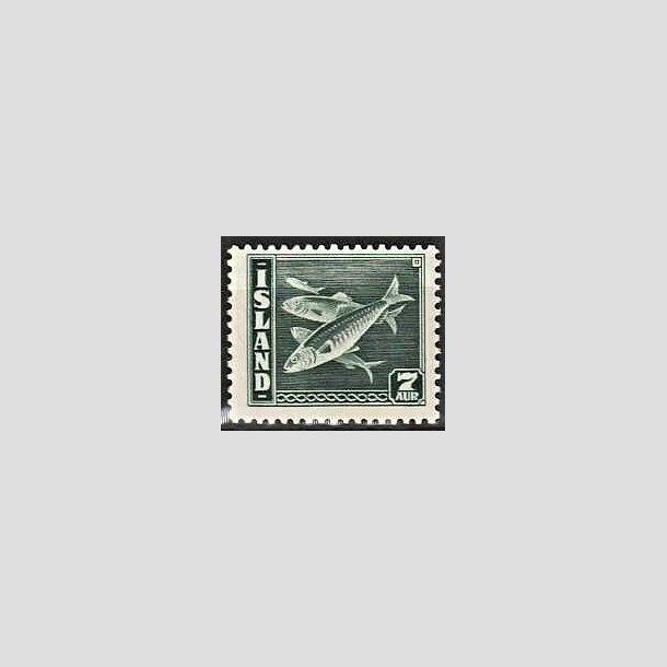 FRIMRKER ISLAND | 1939 - AFA 213 - Fisk- og flagserie - 7 aur grn - Postfrisk