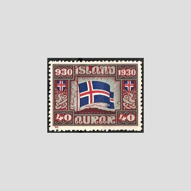 FRIMRKER ISLAND | 1930 - AFA 134 - Alting 1000 rs jubilum - 40 aur rd/grn/bl - Ubrugt