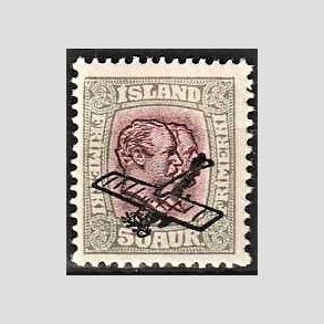 FRIMRKER ISLAND | 1928-29 - AFA 124 - Luftpostprovisorier - 50 aur gr/rdlilla - Ubrugt