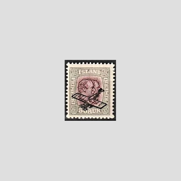 FRIMRKER ISLAND | 1928-29 - AFA 124 - Luftpostprovisorier - 50 aur gr/rdlilla - Ubrugt