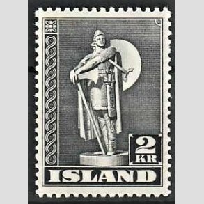FRIMRKER ISLAND | 1947 - AFA 215B - Thorfinn Karlsefni - 2 kr. gr tk. 11 1/2 - Postfrisk