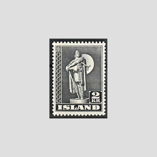 FRIMRKER ISLAND | 1947 - AFA 215B - Thorfinn Karlsefni - 2 kr. gr tk. 11 1/2 - Postfrisk