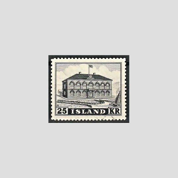 FRIMRKER ISLAND | 1952 - AFA 278 - Altingets bygning - 25 kr. gr - Stemplet