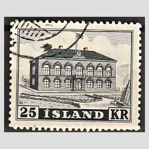 FRIMRKER ISLAND | 1952 - AFA 278 - Altingets bygning - 25 kr. gr - Stemplet