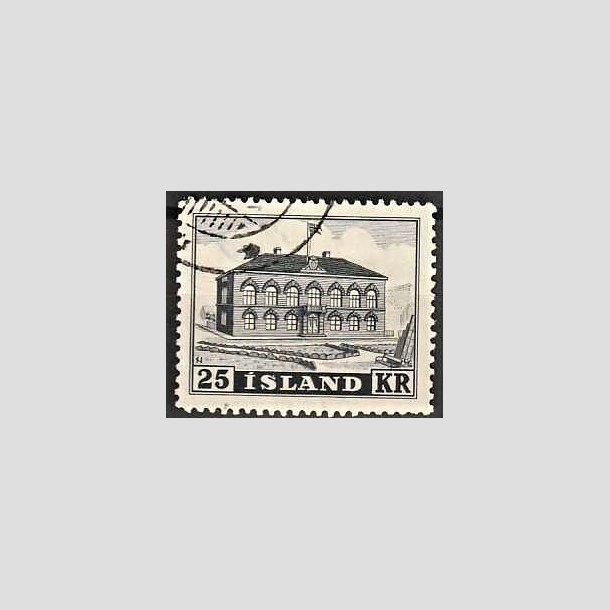 FRIMRKER ISLAND | 1952 - AFA 278 - Altingets bygning - 25 kr. gr - Stemplet