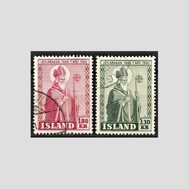 FRIMRKER ISLAND | 1950 - AFA 272,273 - Jon Arason - 1,80 + 3,30 kr. i st - Stemplet