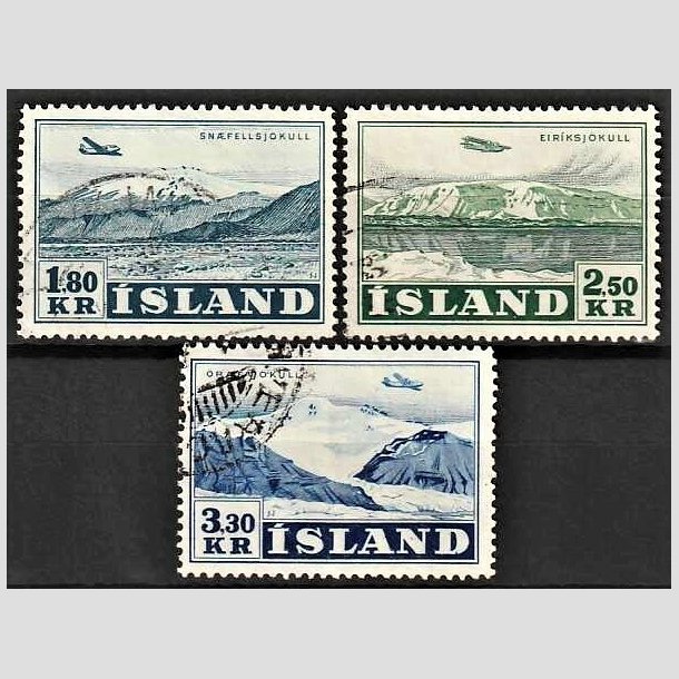 FRIMRKER ISLAND | 1952 - AFA 279-81 - Luftpost - 1,80 - 3,30 kr. i st - Stemplet