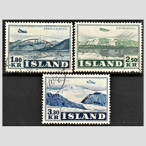 FRIMRKER ISLAND | 1952 - AFA 279-81 - Luftpost - 1,80 - 3,30 kr. i st - Stemplet