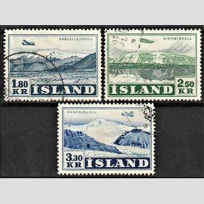 FRIMRKER ISLAND | 1952 - AFA 279-81 - Luftpost - 1,80 - 3,30 kr. i st - Stemplet