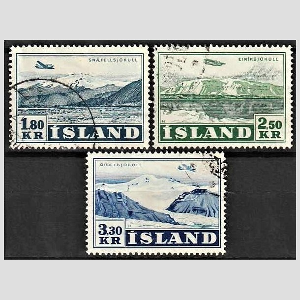 FRIMRKER ISLAND | 1952 - AFA 279-81 - Luftpost - 1,80 - 3,30 kr. i st - Stemplet