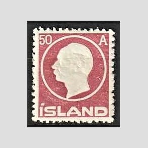 FRIMRKER ISLAND | 1912 - AFA 72 - Kong Frederik VIII - 50 aur lillard - Ubrugt