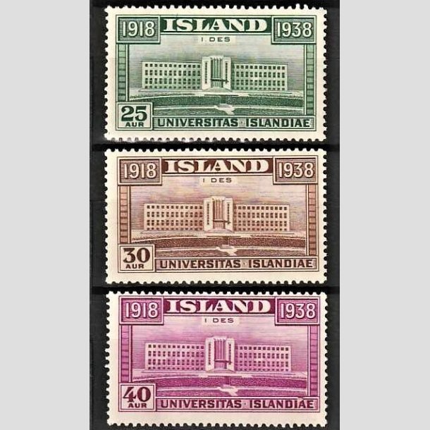 FRIMRKER ISLAND | 1938 - AFA 202-204 - 20 rs uafhngighed - Komplet st - Ubrugt