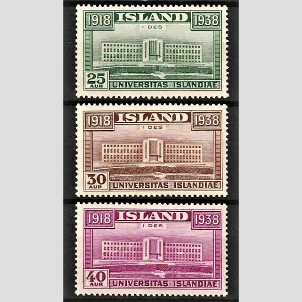 FRIMRKER ISLAND | 1938 - AFA 202-204 - 20 rs uafhngighed - Komplet st - Ubrugt