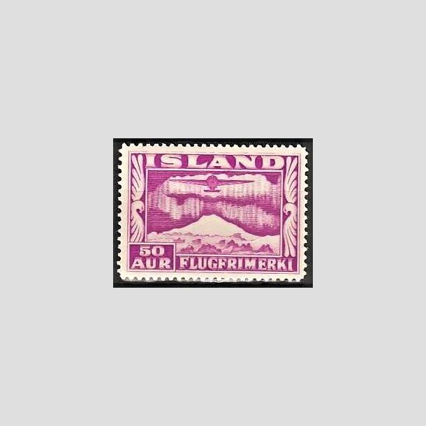 FRIMRKER ISLAND | 1934 - AFA 178 - Luftpost - 50 aur rdlilla tk. 14 - Ubrugt