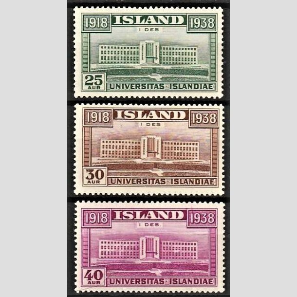 FRIMRKER ISLAND | 1938 - AFA 202-204 - 20 rs uafhngighed - Komplet st - Ubrugt