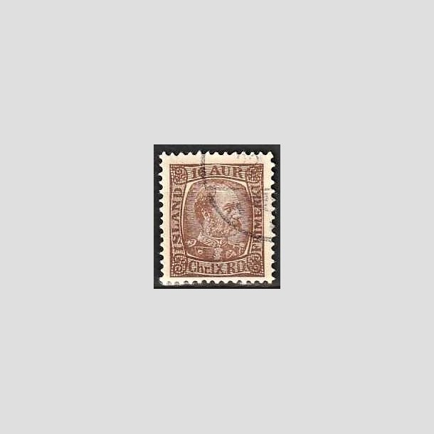 FRIMRKER ISLAND | 1902-04 - AFA 40 - Kong Chr. IX - 16 aur brun - Stemplet