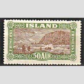 FRIMRKER ISLAND | 1925 - AFA 118 - Landskabsserie - 50 aur grn/brun - Ubrugt 