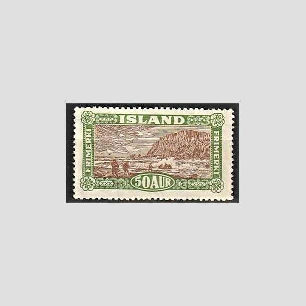 FRIMRKER ISLAND | 1925 - AFA 118 - Landskabsserie - 50 aur grn/brun - Ubrugt 