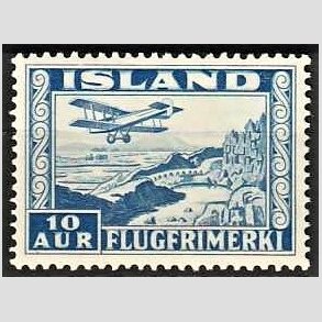 FRIMRKER ISLAND | 1934 - AFA 175 - Luftpost - 10 aur bl tk. 12  - Ubrugt