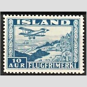 FRIMRKER ISLAND | 1934 - AFA 175 - Luftpost - 10 aur bl tk. 12  - Ubrugt