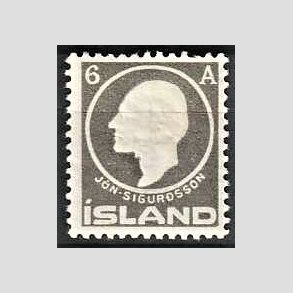 FRIMRKER ISLAND | 1911 - AFA 66 - Jn Sigurdsson - 6 aur gr - Ubrugt