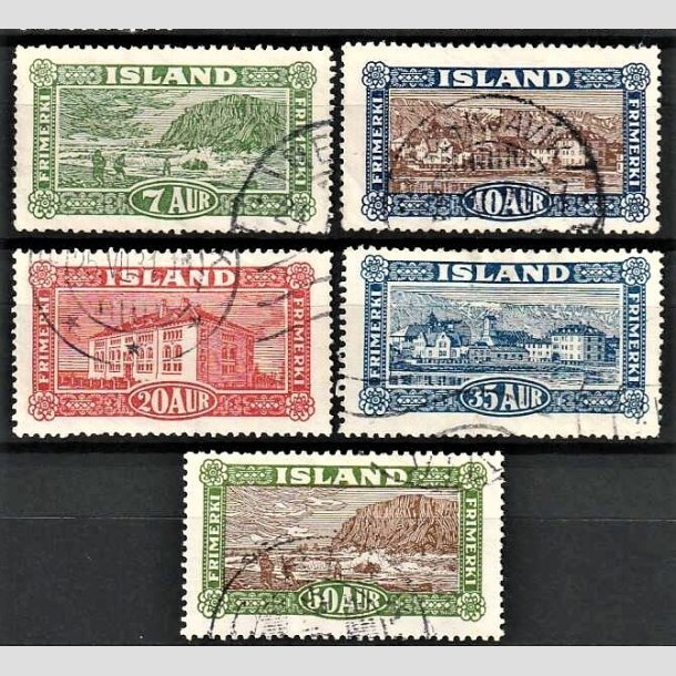 FRIMRKER ISLAND | 1925 - AFA 114-18 - Landskabsserie - 7 - 50 aur - Stemplet