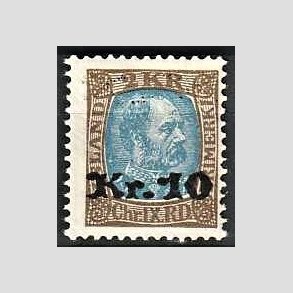 FRIMRKER ISLAND | 1926 - AFA 122 - Provisorier - 10 kr./2 kr. brun/blgrn - Ubrugt