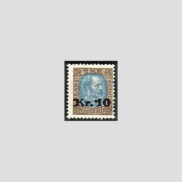 FRIMRKER ISLAND | 1926 - AFA 122 - Provisorier - 10 kr./2 kr. brun/blgrn - Ubrugt