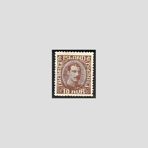 FRIMRKER ISLAND | 1931-33 - AFA 161 - Kong Christian X - 10 aur brun - Ubrugt (Limlst)