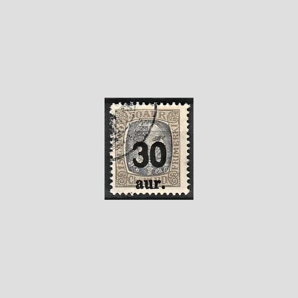 FRIMRKER ISLAND | 1925 - AFA 112 - Provisorier - 30/50 aur gr/bl - Stemplet