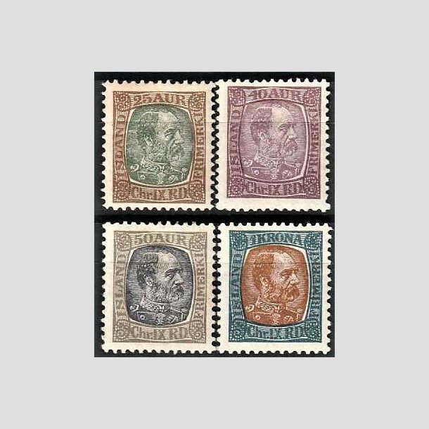 FRIMRKER ISLAND | 1902-04 - AFA 42-45 - Kong Chr. IX - 25 aur - 1 kr. - Ubrugt