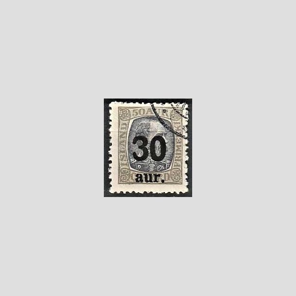 FRIMRKER ISLAND | 1925 - AFA 112 - Provisorier - 30/50 aur gr/bl - Stemplet