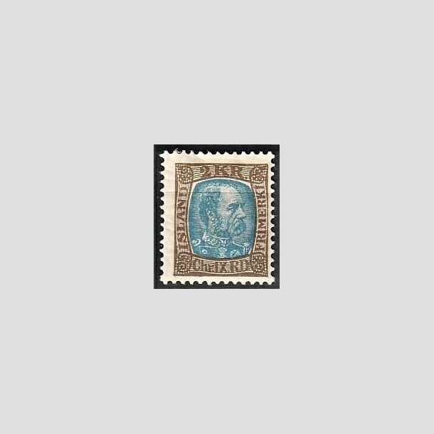 FRIMRKER ISLAND | 1902-04 - AFA 46 - Kong Chr. IX - 2 kr. brun/grnbl - Ubrugt