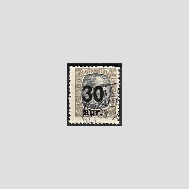 FRIMRKER ISLAND | 1925 - AFA 112 - Provisorier - 30/50 aur gr/bl - Stemplet