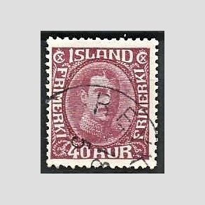 FRIMRKER ISLAND | 1931-33 - AFA 163 - Kong Christian X - 40 re lillard - Stemplet