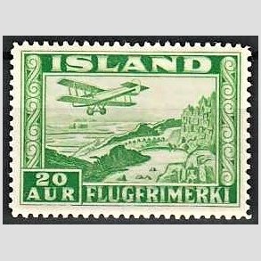 FRIMRKER ISLAND | 1934 - AFA 176 - Luftpost - 20 aur grn tk. 14 - Ubrugt