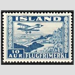FRIMRKER ISLAND | 1934 - AFA 175 - Luftpost - 10 aur bl tk. 12  - Ubrugt