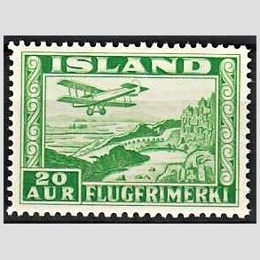 FRIMRKER ISLAND | 1934 - AFA 176 - Luftpost - 20 aur grn tk. 14 - Postfrisk