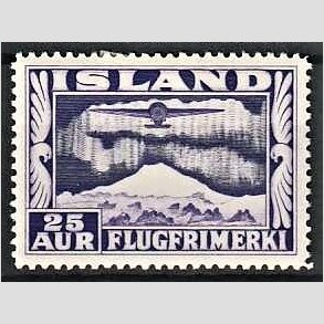 FRIMRKER ISLAND | 1934 - AFA 177 - Luftpost - 25 aur violet tk. 14 - Ubrugt