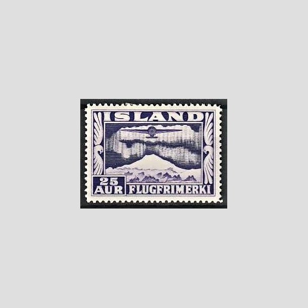 FRIMRKER ISLAND | 1934 - AFA 177 - Luftpost - 25 aur violet tk. 14 - Ubrugt