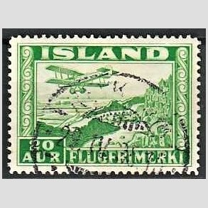 FRIMRKER ISLAND | 1934 - AFA 176 - Luftpost - 20 aur grn tk. 14 - Stemplet