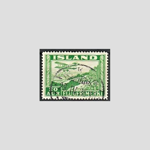 FRIMRKER ISLAND | 1934 - AFA 176 - Luftpost - 20 aur grn tk. 14 - Stemplet