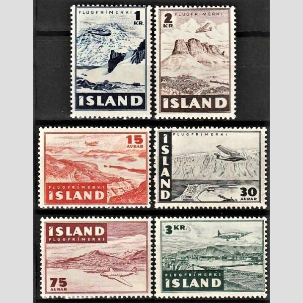 FRIMRKER ISLAND | 1947 - AFA 242-47 - Luftpost - 15 aur - 3 kr. i st - Postfrisk